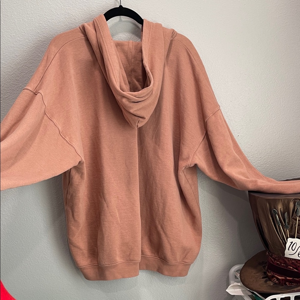 Oversized Cozy Soft Pink Aerie Pullover Hoodie - Picture 4 of 14
